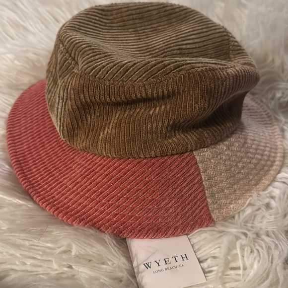 Wyeth Sam Patchwork Corduroy Bucket Hat- Todd Magill Cream , Pink OS NWT - Picture 4 of 4